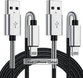 2Pack 6Ft Iphone Fast Charger Cable, [Apple Mfi Certified] Long USB C to Lightning Cable 6 Foot, High Fast 6 Feet Apple Charging Cord for Apple Iphone 14/14 Pro Max/13 Mini/12/11/Xs/Xr/8/7Plus,Ipad