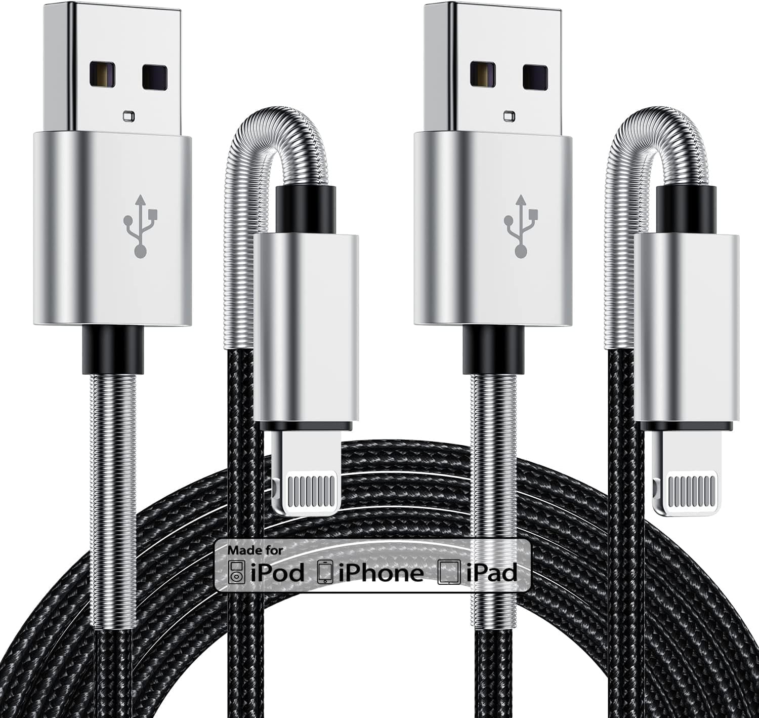 2Pack 6Ft Iphone Fast Charger Cable, [Apple Mfi Certified] Long USB C to Lightning Cable 6 Foot, High Fast 6 Feet Apple Charging Cord for Apple Iphone 14/14 Pro Max/13 Mini/12/11/Xs/Xr/8/7Plus,Ipad